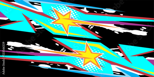 Racing background vector design with a unique pattern, sharp lines and bright colors