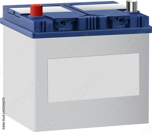 3d illustration of a car battery