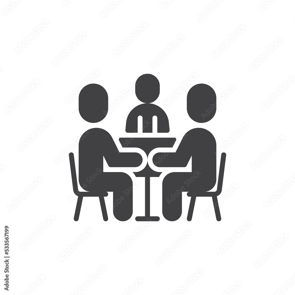 Business meeting vector icon Business meeting vector icon