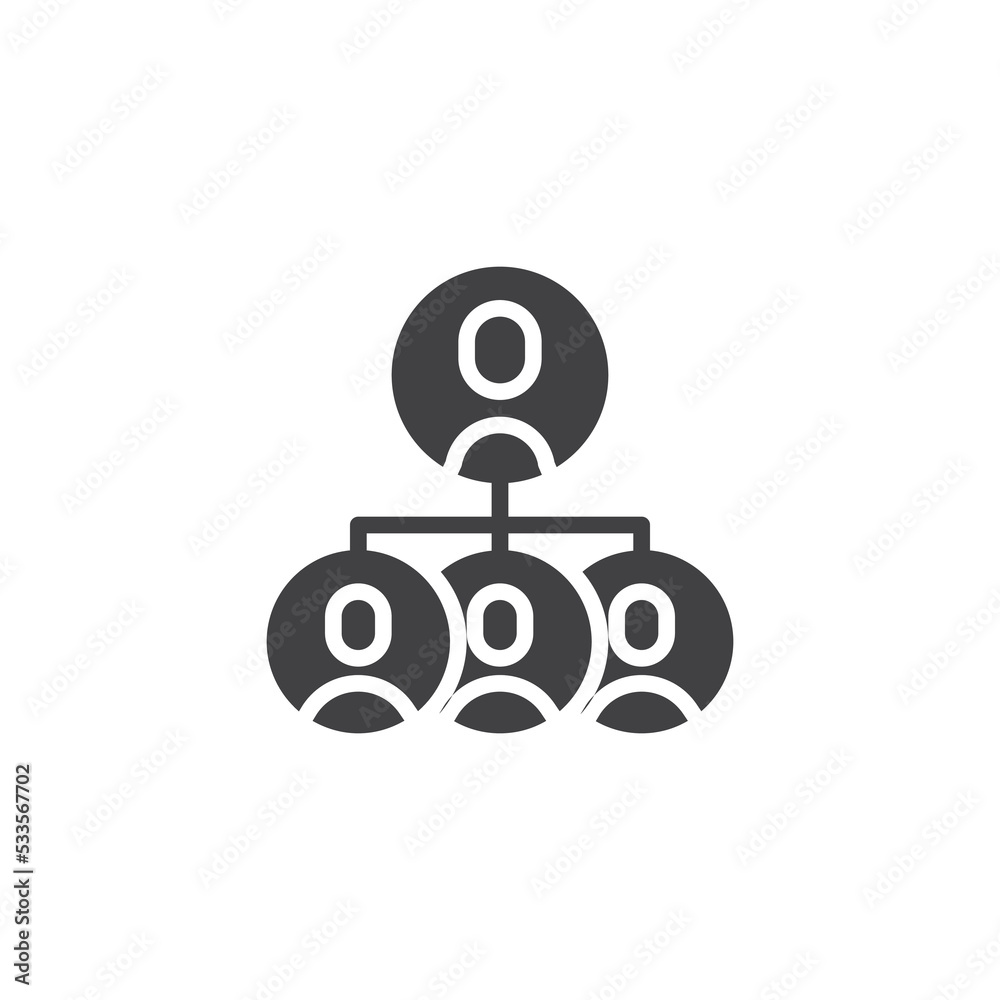 Obraz premium Hierarchy structure vector icon