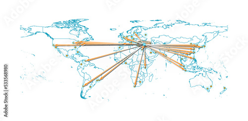 Vector Turkey concept map, export concept map for Turkey on white background suitable for export concepts. File is suitable for digital editing and size prints of all sizes.