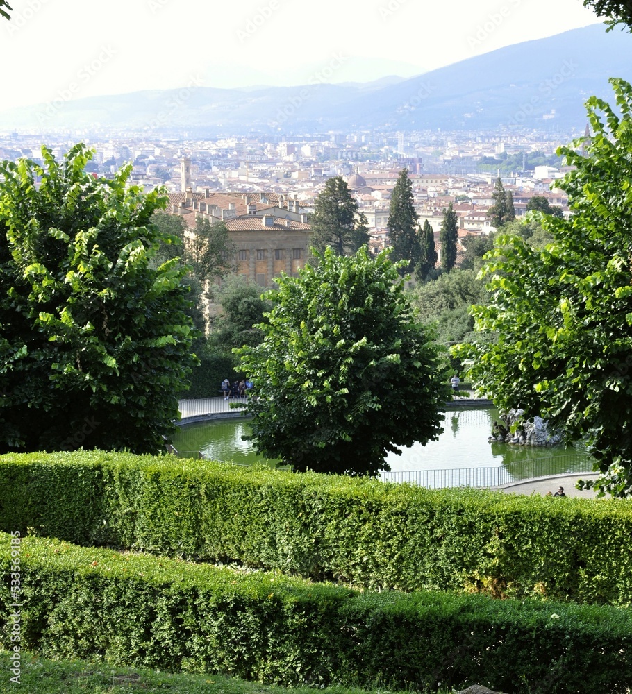 Naklejka premium Ogród Medyceuszy w Florencji.