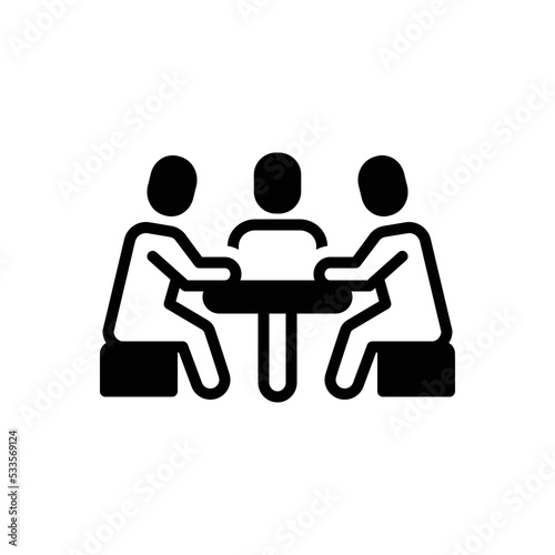 Black solid icon for trustee