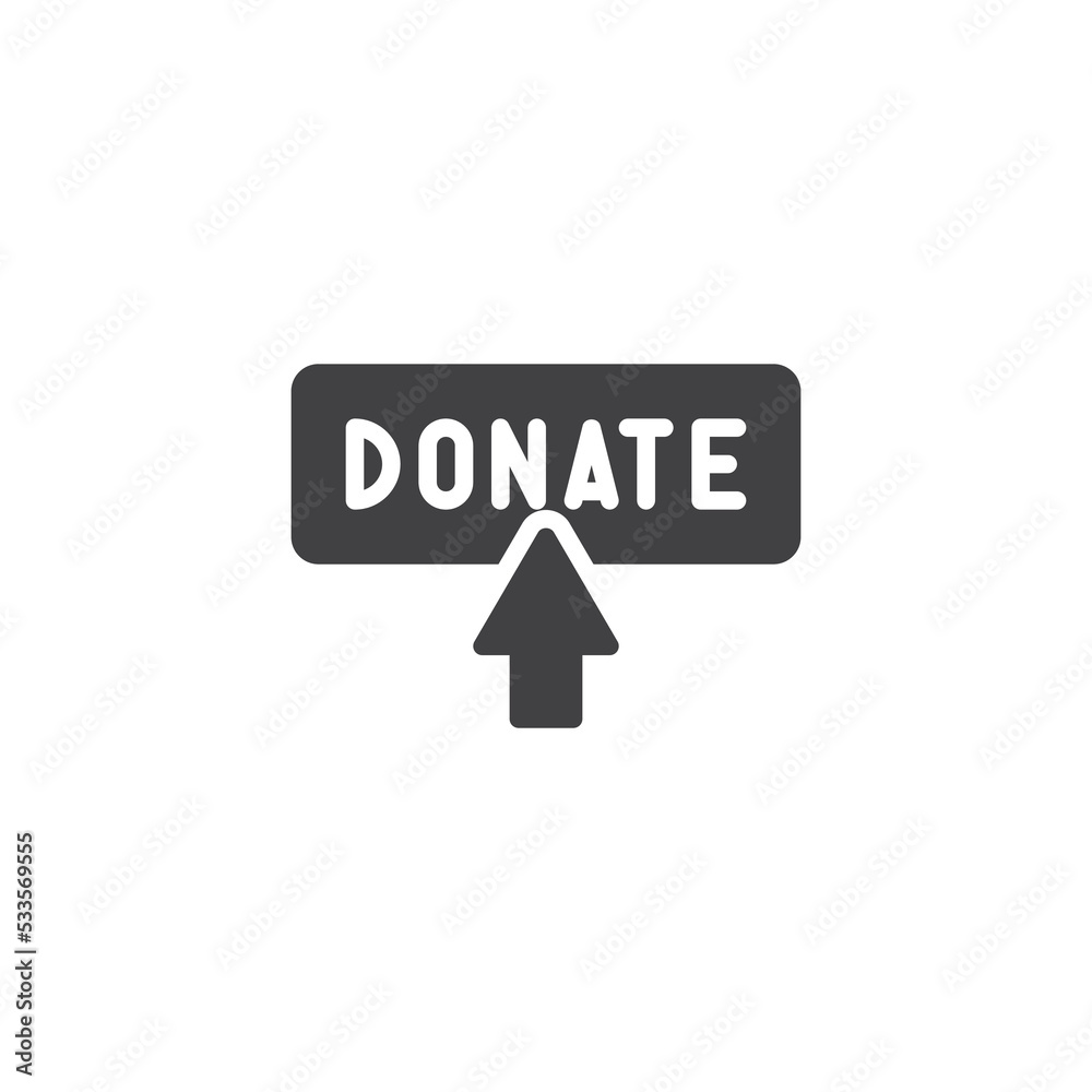 Donate button vector icon Donate button vector icon