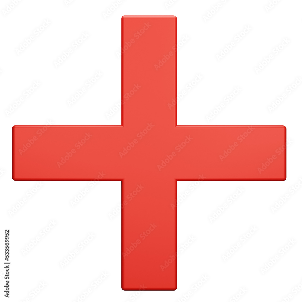 3d rendering of plus math symbol for education and calculation 3d rendering of plus math symbol for education and calculation