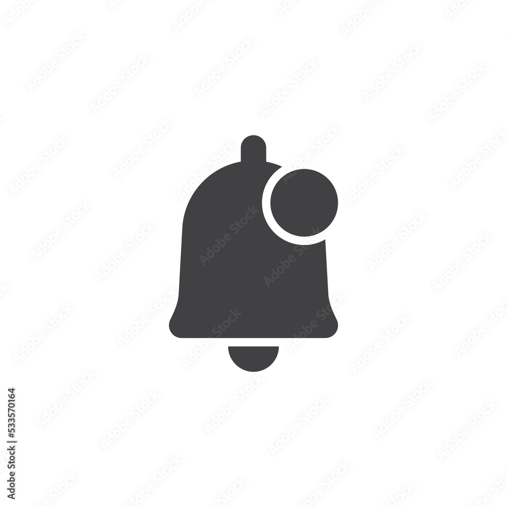Obraz premium Notification bell vector icon