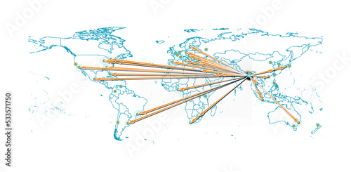 Vector Bangladesh concept map, export concept map for Bangladesh on white background suitable for export concepts. File is suitable for digital editing and size prints of all sizes.