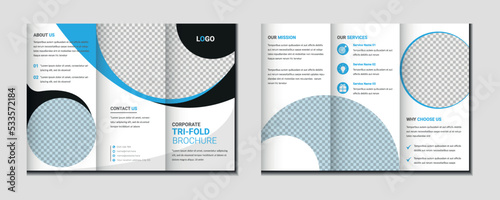 Corporate trifold brochure template design
