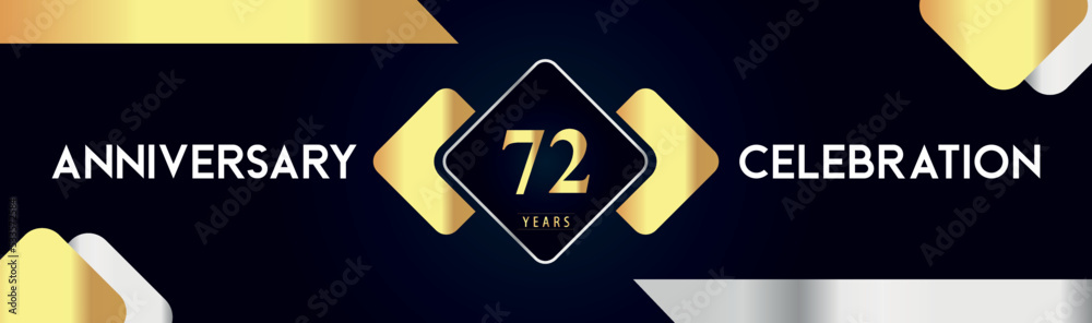 72 years anniversary celebration background. Premium design for poster, banner, booklet, marriage, weddings, birthday party, celebration event, graduation, jubilee, ceremony, holiday. 72 years anniversary celebration background. Premium design for poster, banner, booklet, marriage, weddings, birthday party, celebration event, graduation, jubilee, ceremony, holiday.
