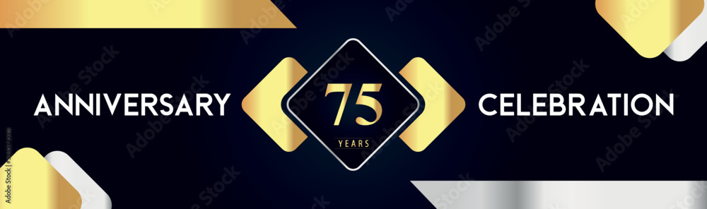 75 years anniversary celebration background. Premium design for poster, banner, booklet, marriage, weddings, birthday party, celebration event, graduation, jubilee, ceremony, holiday. 75 years anniversary celebration background. Premium design for poster, banner, booklet, marriage, weddings, birthday party, celebration event, graduation, jubilee, ceremony, holiday.
