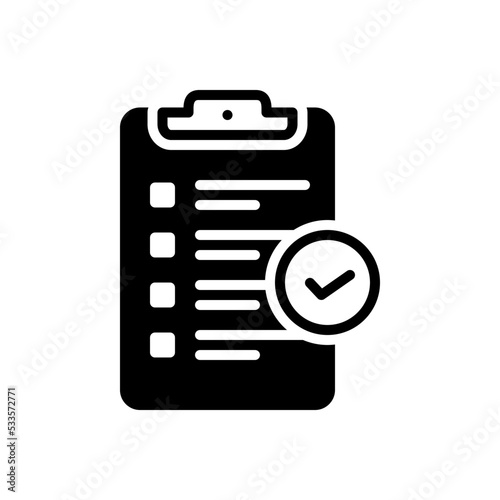 Black solid icon for standards