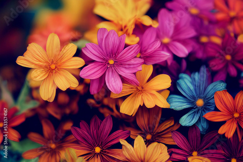 colorful flower background,close up © bahadirbermekphoto