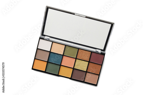 Print op canvas Makeup Palette Overhead With Soft Shadows