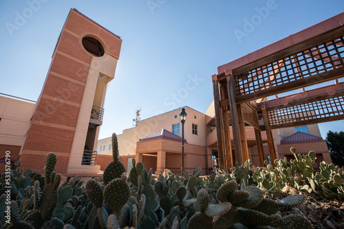 Afternoon view of the downtown public City Hall and Civic Center of Glendale, Arizona, USA. photo
