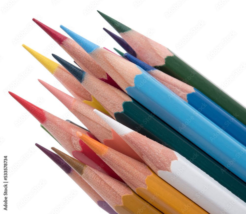 Colored pencils isolated Colored pencils isolated