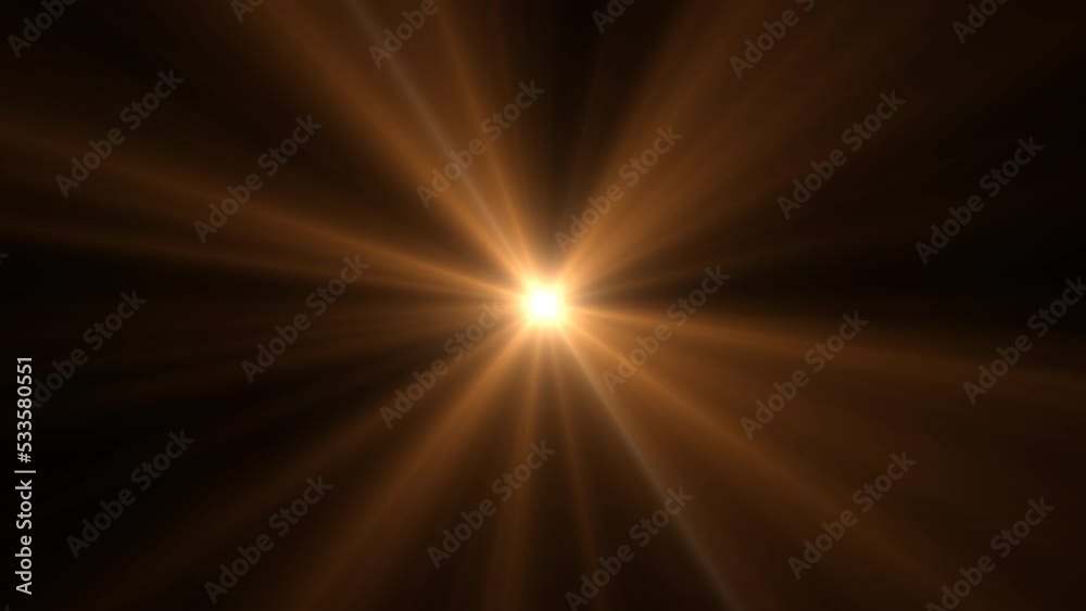 sunlight lens flare effects on black background