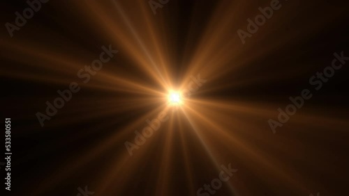 sunlight lens flare effects on black background