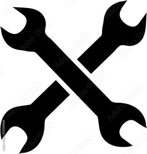 Wrench icon vector. Wrench logo illustration. Flat design style on white background..eps