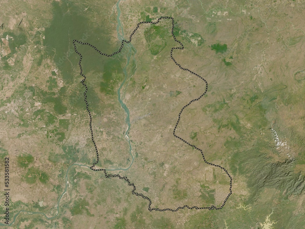 Kracheh, Cambodia. Low-res satellite. No legend Kracheh, Cambodia. Low-res satellite. No legend