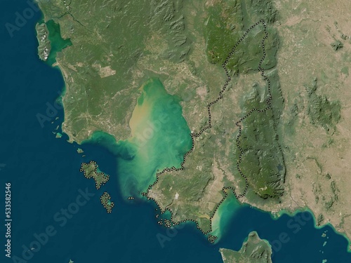 Krong Preah Sihanouk, Cambodia. Low-res satellite. No legend