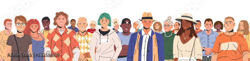 Diverse multicultural and multiracial people group