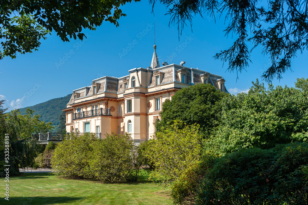 Villa Taranto in the Botanical Gardens in Verbania. Province of Piedmont in Northern Italy