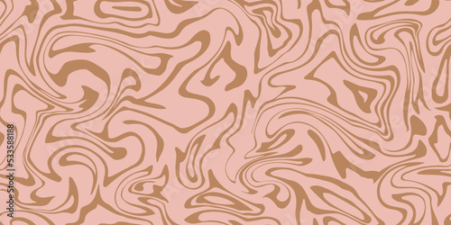 Abstract pink psychedelic waves print background. 1970s trippy seamless pattern. Marble acrylic swirl pattern. 