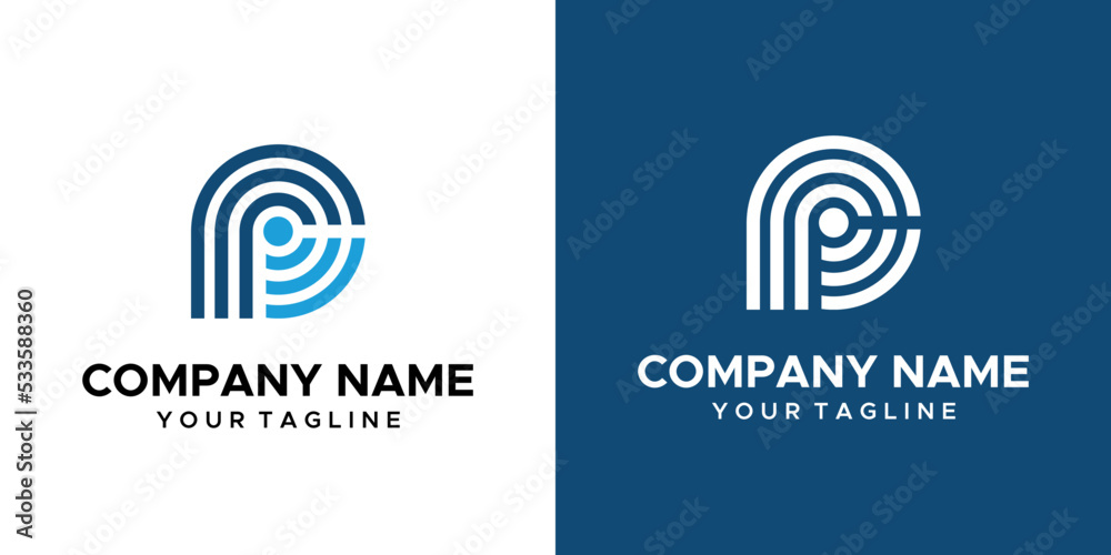 a P signal themed graphic image, on a blue and white background. vector graphics base. a P signal themed graphic image, on a blue and white background. vector graphics base.