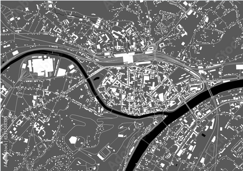 map of the city of Namur, Belgium