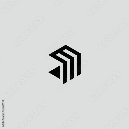 3D Look Letter E, M, ME, EM logo Design