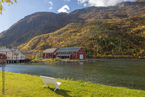 Great autumn weather in Mosjøen,Vefsn, Helgeland, Nordland county, Europe photo