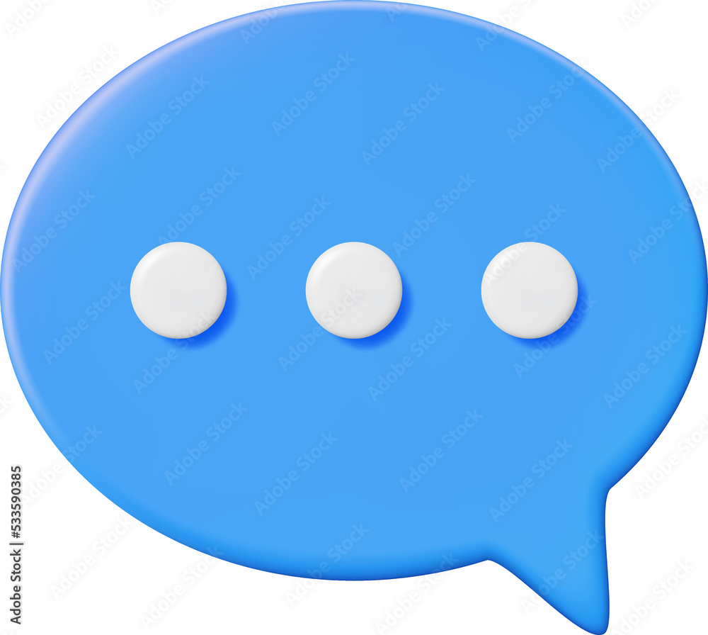3D Blank Speech Bubble 3D Blank Speech Bubble