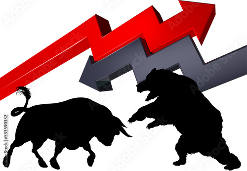 Bull Vs Bear Fight Stock Ma...