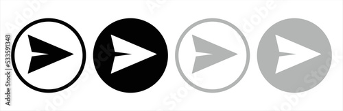 Paper Plane Icon set. Send message icon set. Vector Illustration. Send message illustration sign.
