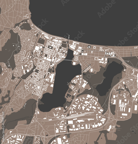 map of the city of Jonkoping, Sweden photo