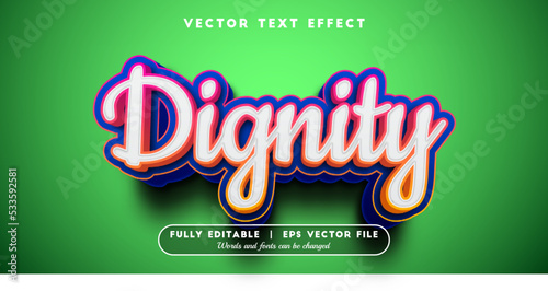 Text effects 3d dignity  editable text style