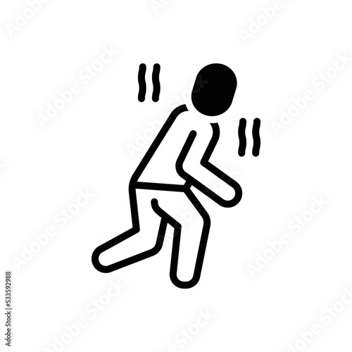 Black solid icon for weak