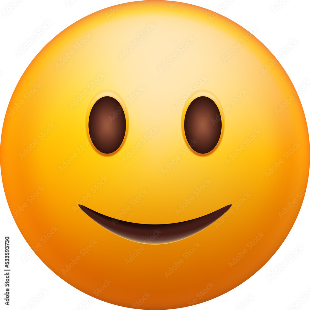 Fototapeta premium 3D Yellow Happy Emoticon