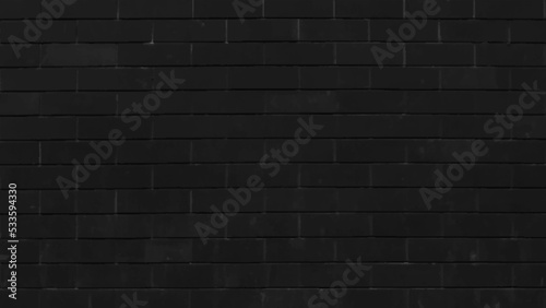 Black color brick wall for brickwork background design . Black brick texture background. Abstract old brick wall surface as used for background, wallpaper and graphic web design
