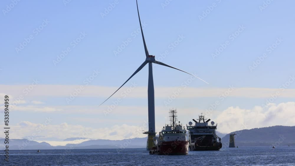 Construction of ocean wind mills in Norway Construction of ocean wind mills in Norway