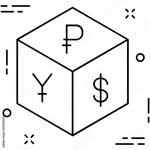 Currency Symbols Line Vector Icon