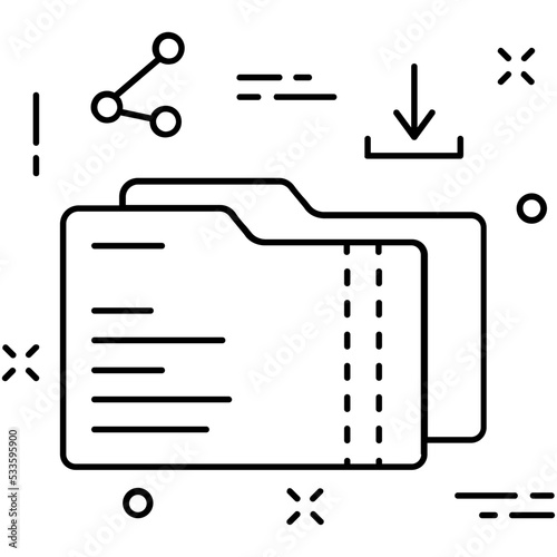 Folder Line Vector Icon