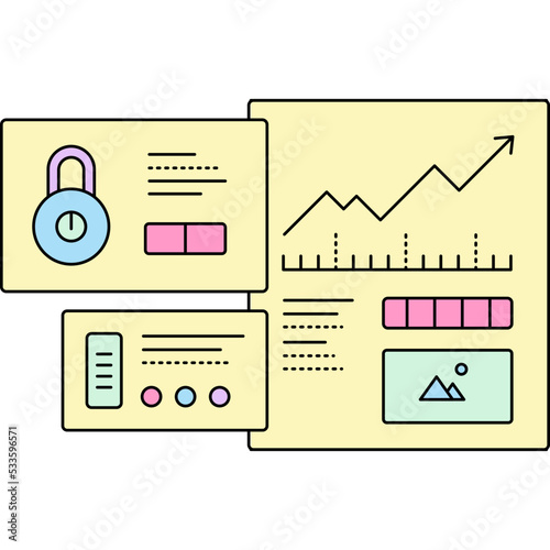Report vector analysis data result flat icon