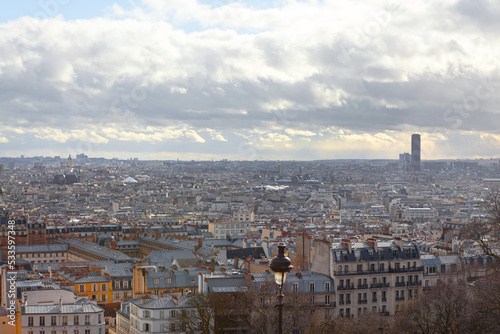 Paris City Panorama . European Capital City Panoramic View 
