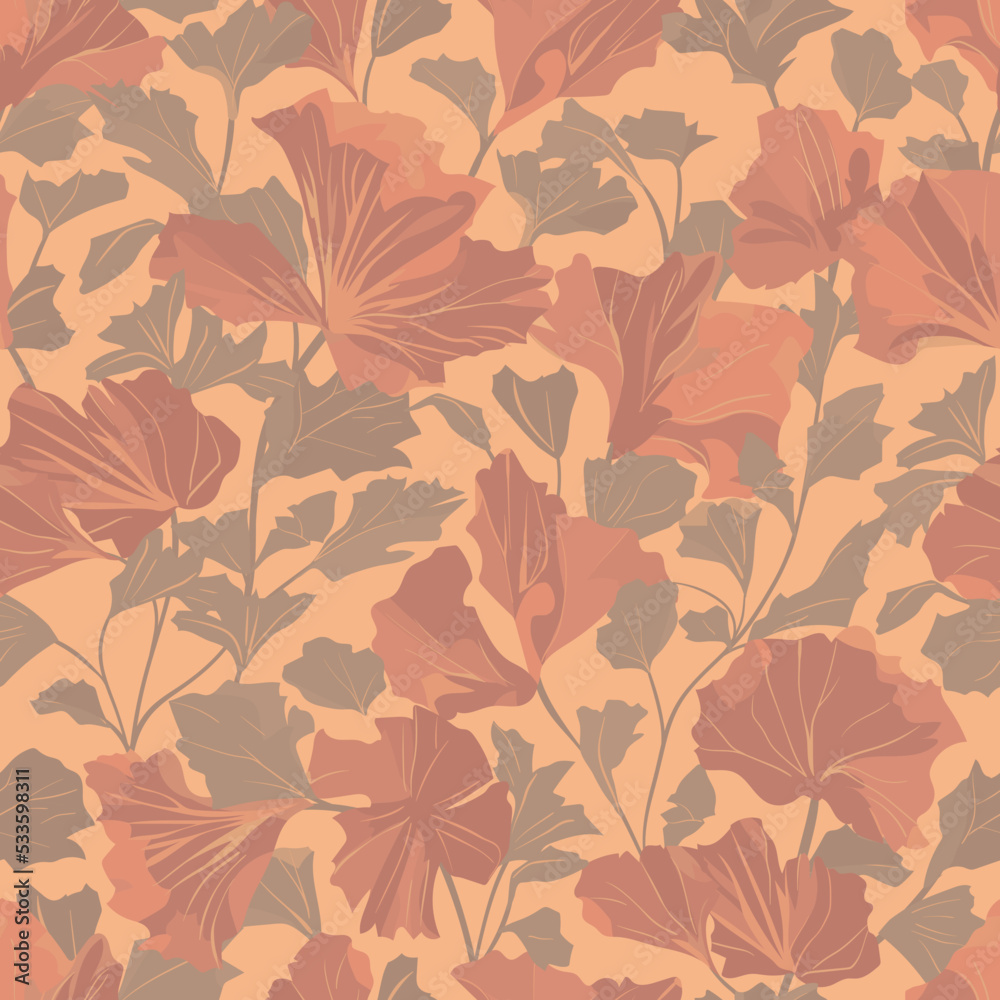 Seamless repeating pattern of flowers Seamless repeating pattern of flowers