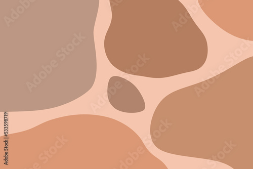 simple pastel brown background with abstract shapes and free space