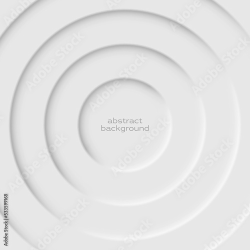 Abstract vector geometric background, shape of circles with light and shadow.