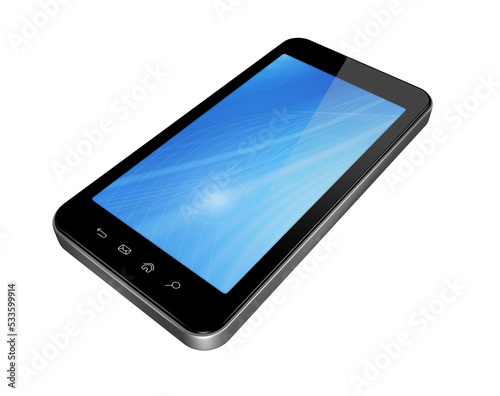 Smartphone isolated on transparent background