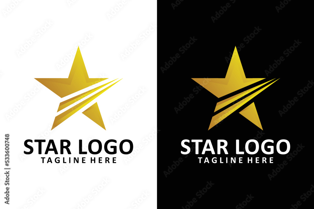 Obraz premium star logo design vector isolated