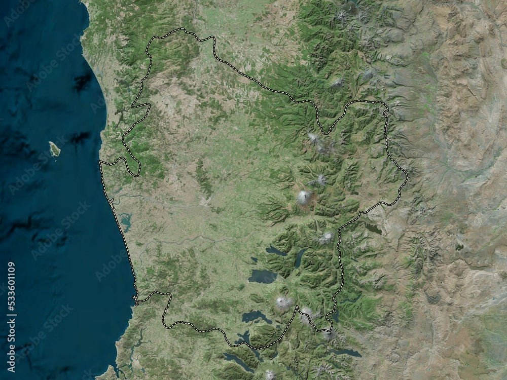 Araucania, Chile. High-res satellite. No legend